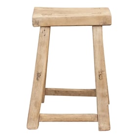 Asian Bleach Wood End Table