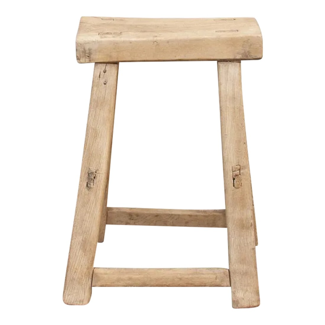 Asian Bleach Wood End Table