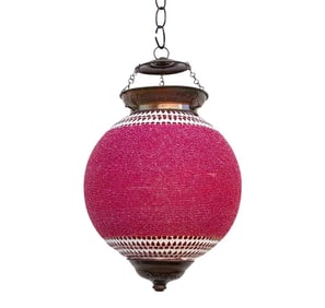 Magenta Pendant Sphere Lantern