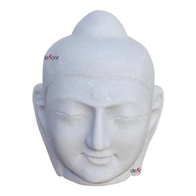 Serene White Marble Buddha
