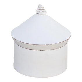 Rare Oversize Distressed White Raj Box