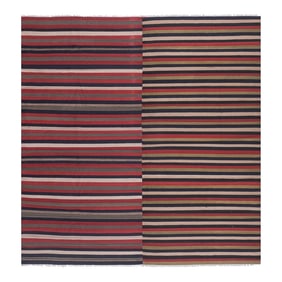 1960s Vintage Oversize Turkish Kilim Rug 9'3'' X 9'6''