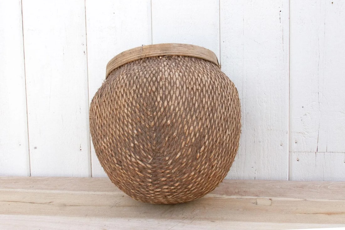 Asian Woven Fruit Basket - 4