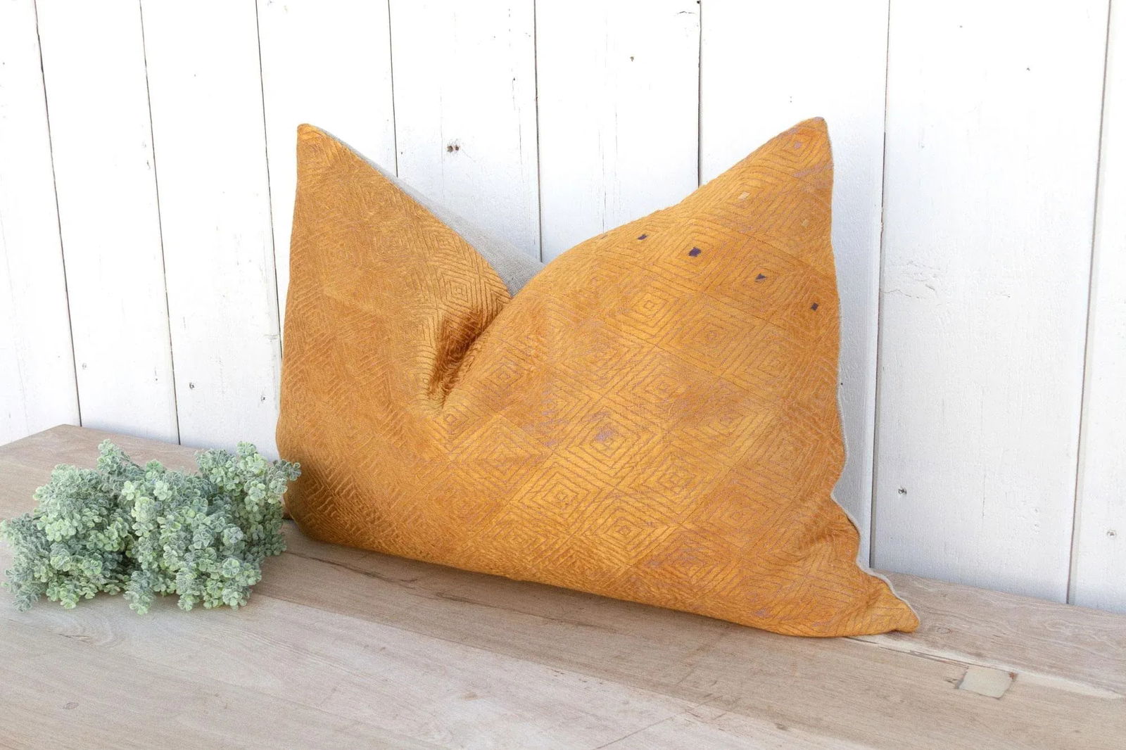 Jarosite Silk Phulkari Pillow - 7