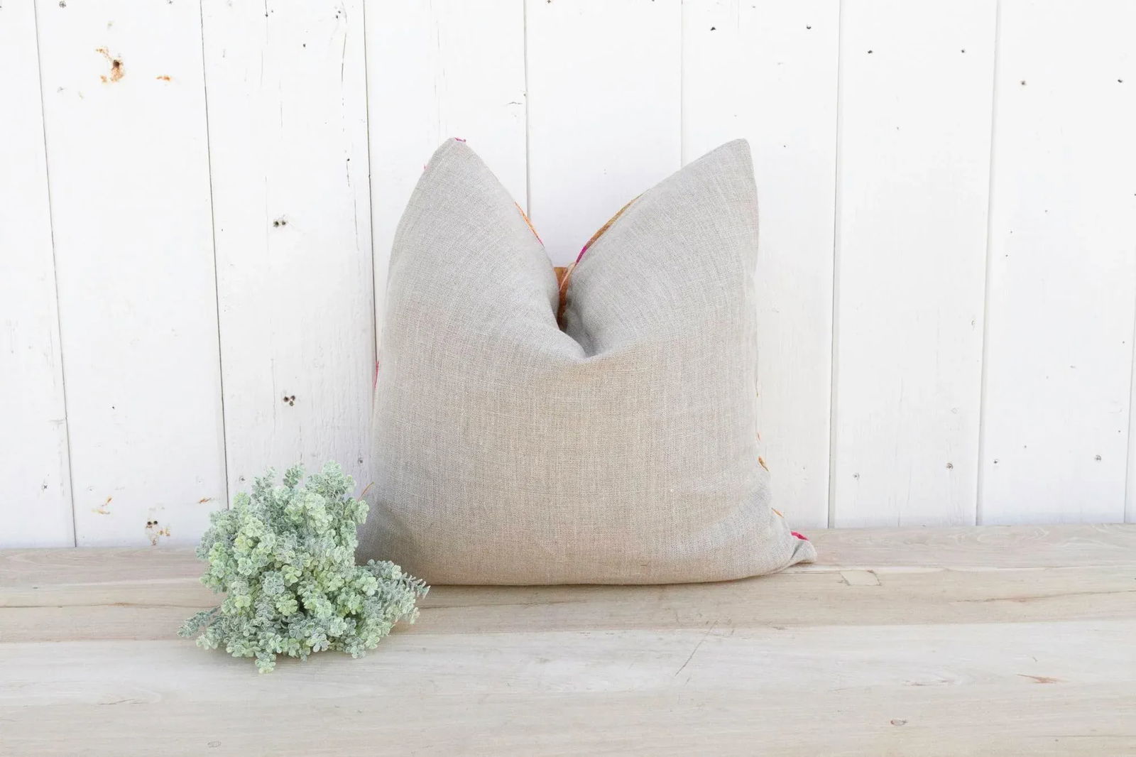 Pumpkin Spiced Silk Phulkari Pillow - 7