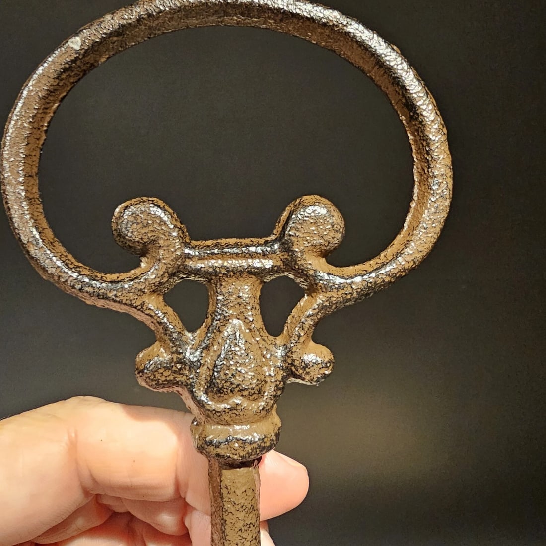 Cast Iron Large Ornate Skeleton Key - 6