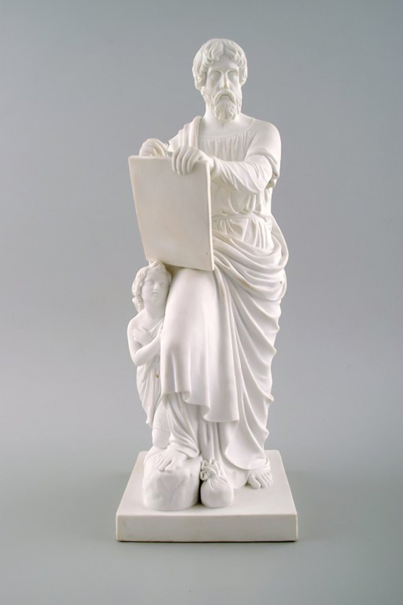 Antique b & g / Bing & Grondahl after Thorvaldsen, biscuit figure of Apostle, rare model.: Title: Antique b & g / Bing & Grondahl after Thorvaldsen, biscuit figure of Apostle, rare model. Description: Antique b & g / Bing & Grondahl after Thorvaldsen, biscuit figure of Apostle, rare model.