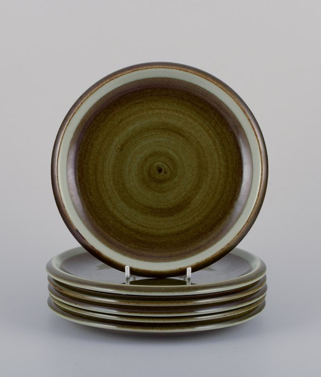 Marianne Westman (1928-2017) for Rörstrand, Sweden. A set of six "Maya" stoneware plates.: Title: Marianne Westman (1928-2017) for Rörstrand, Sweden. A set of six "Maya" stoneware plates. Description: Marianne Westman (1928-2017) for Rörstrand, Sweden. A set of six "Maya" stonewar