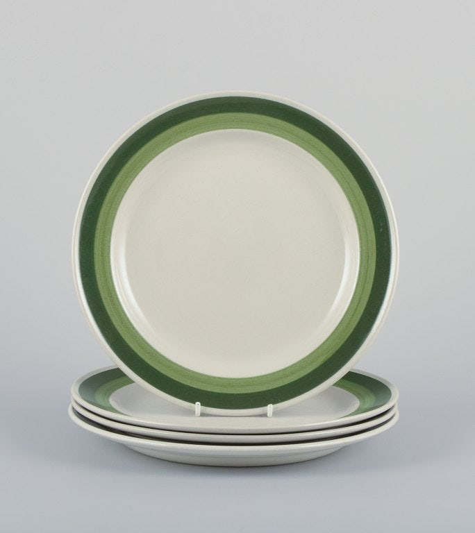Stig Lindberg for Gustavsberg, four "Bodega" dinner plates in stoneware. Stylish Scandinavian
