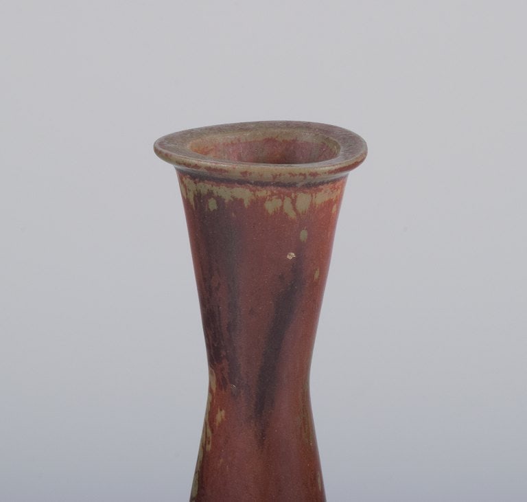 Gunnar Nylund for Rörstrand, Sweden, ceramic vase with glaze in brownish tones. - 2