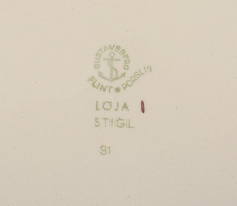 Stig Lindberg for Gustavsberg. "Löja" plate. Hand-painted with a fish motif. Satirical - 4