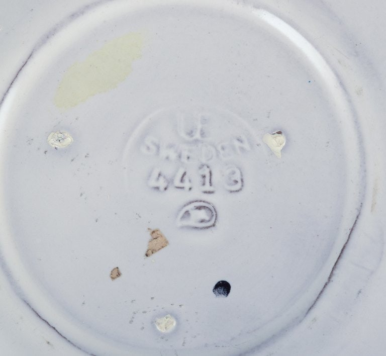 Mari Simmulson for Upsala Ekeby, Sweden, ceramic bowl in modernist style with abstract motif. - 9