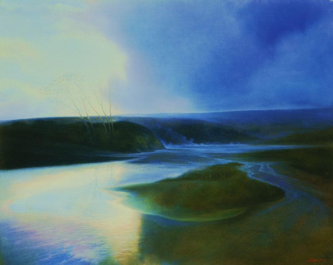 Oil painting Before the storm Vasily Korkishko: Title: Oil painting Before the storm Vasily Korkishko Description: NoKork 159*** ABOUT THIS PAINTING **** TITLE: "Before the storm" * ARTISTS: Vasily Korkishko* SIZE: 71.5x89 cm/'28.14x35.03 inches'*