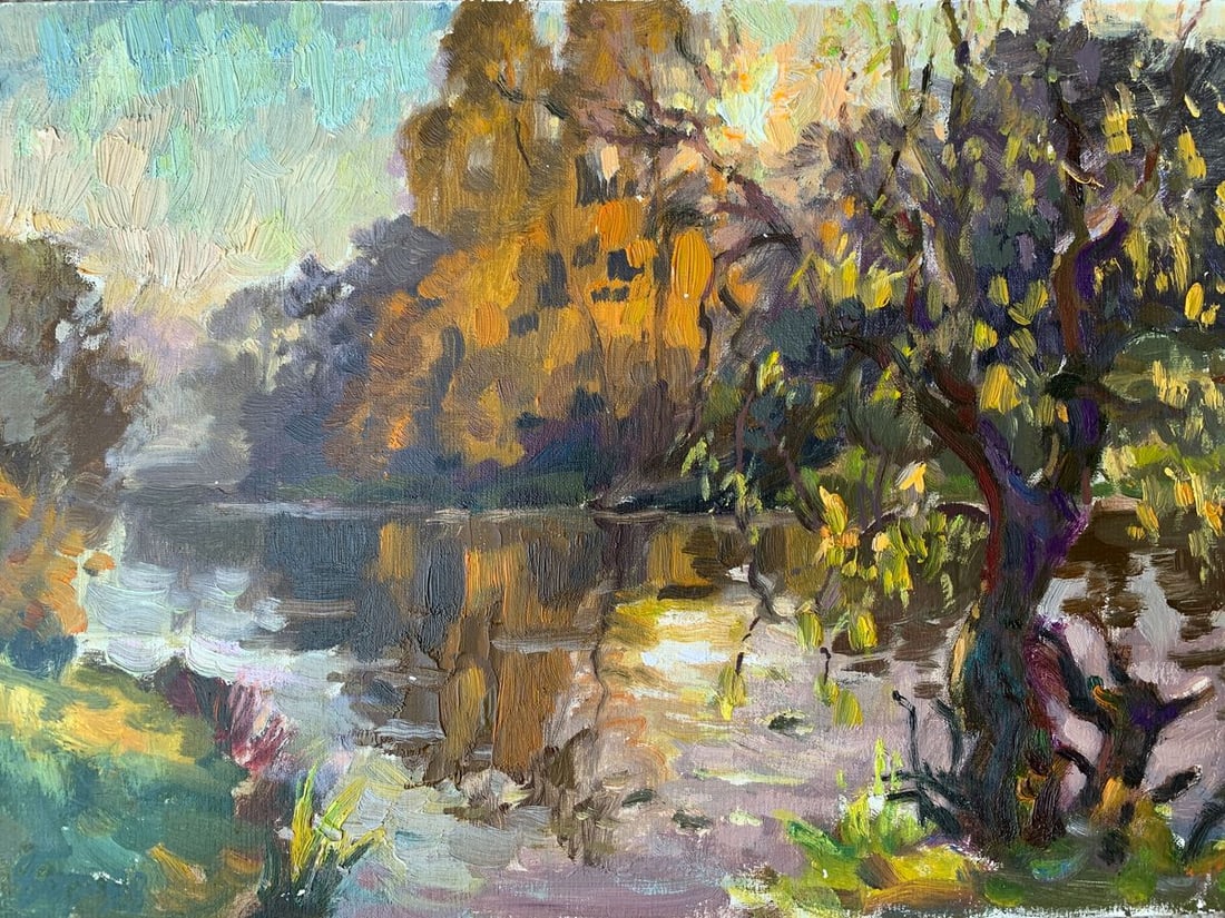 Oil painting Evening landscape Batrakov Vladimir Grigorievich (1 of 11)