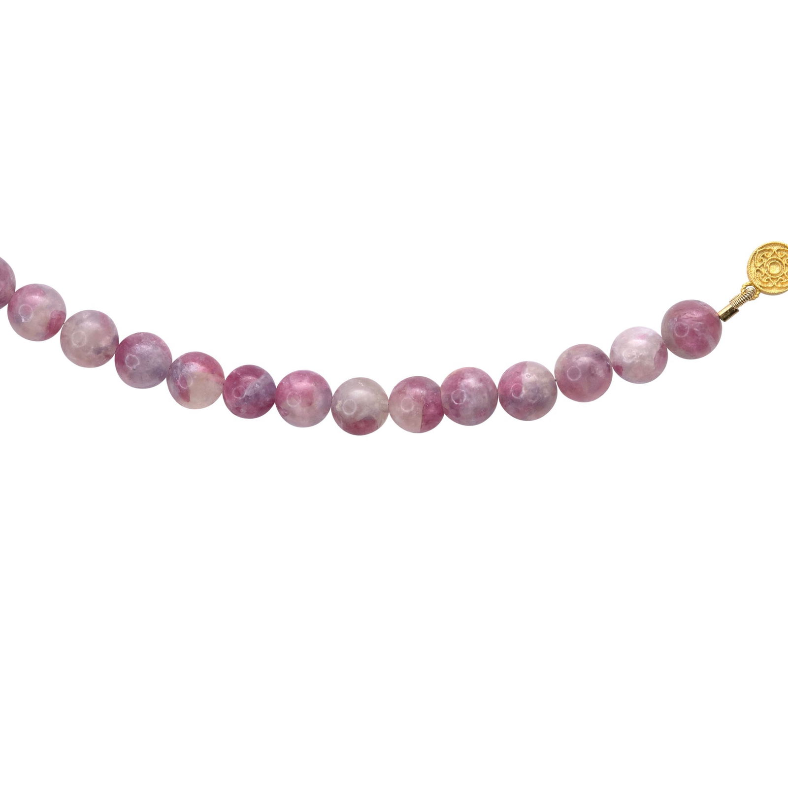 Pink Tourmaline Half-moon Necklace - 4