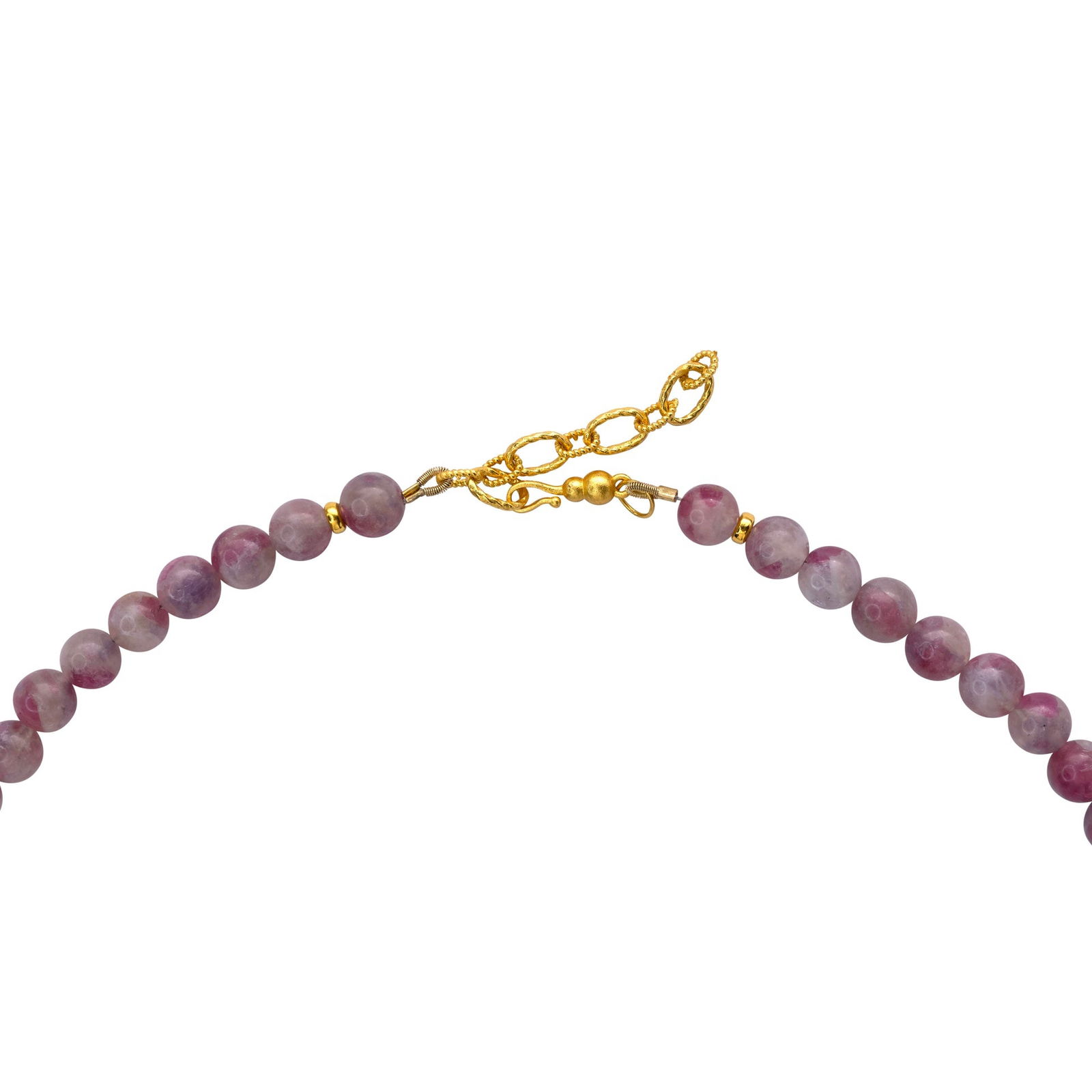 Pink Tourmaline Half-moon Necklace - 6