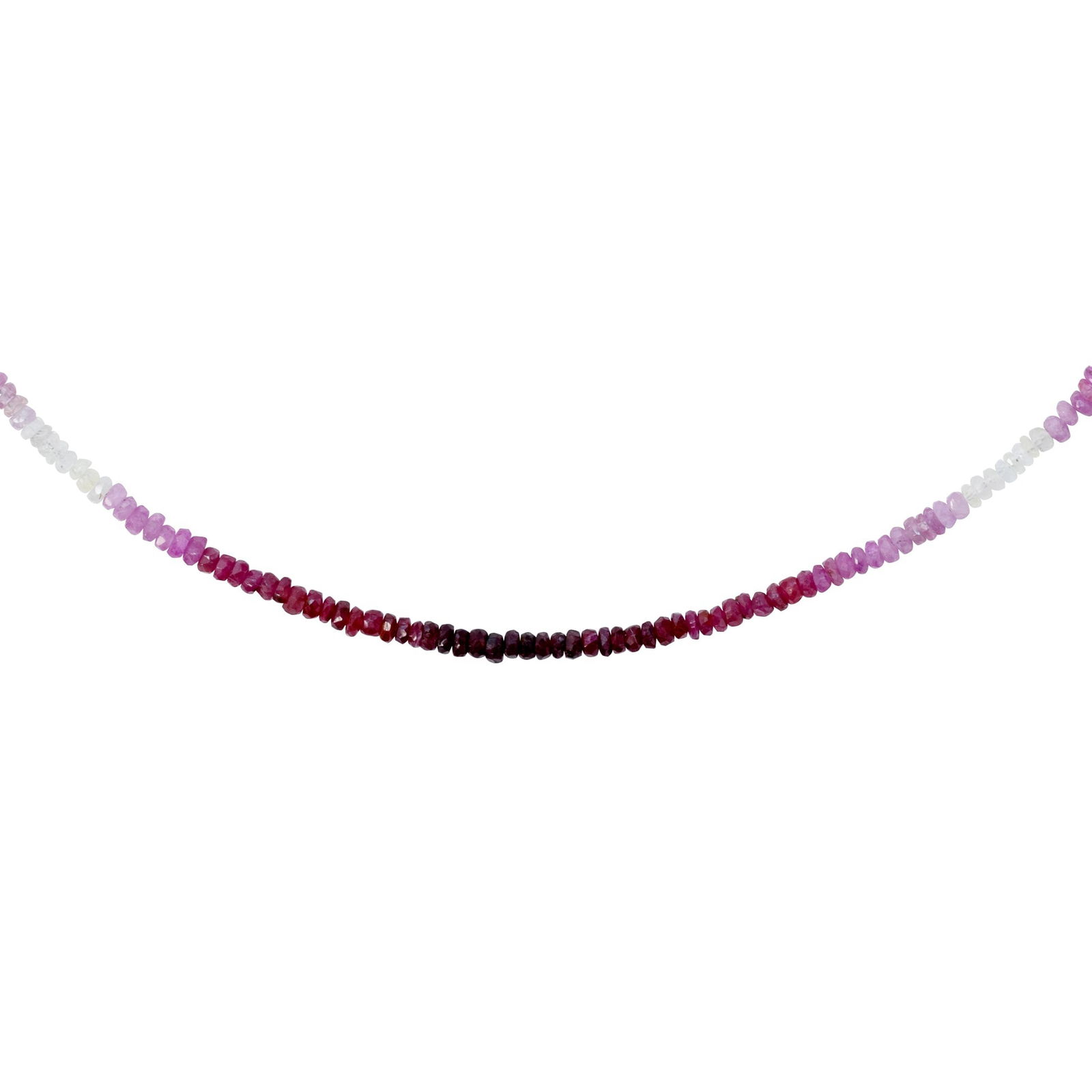Birthstone July Ruby Ombre Necklace 14K Gold II - 5