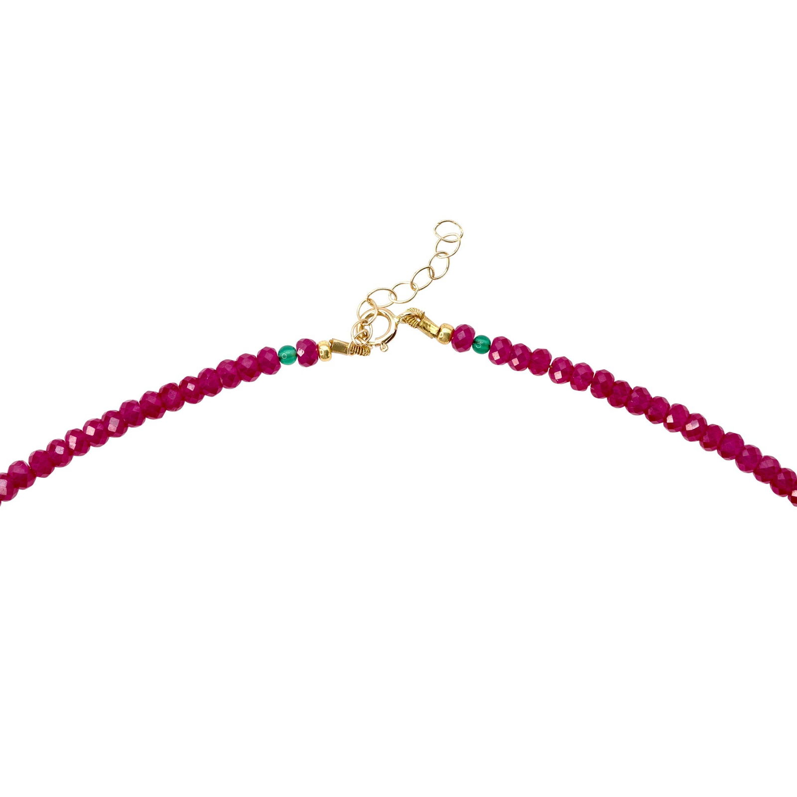 Birthstone July Ruby Necklace 18K Gold - 6
