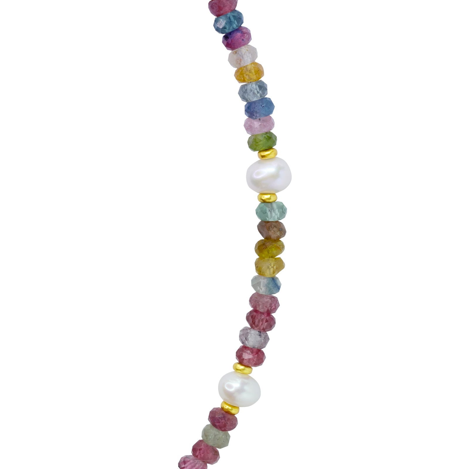 Tourmaline Pearl 14K Gold Necklace - 9