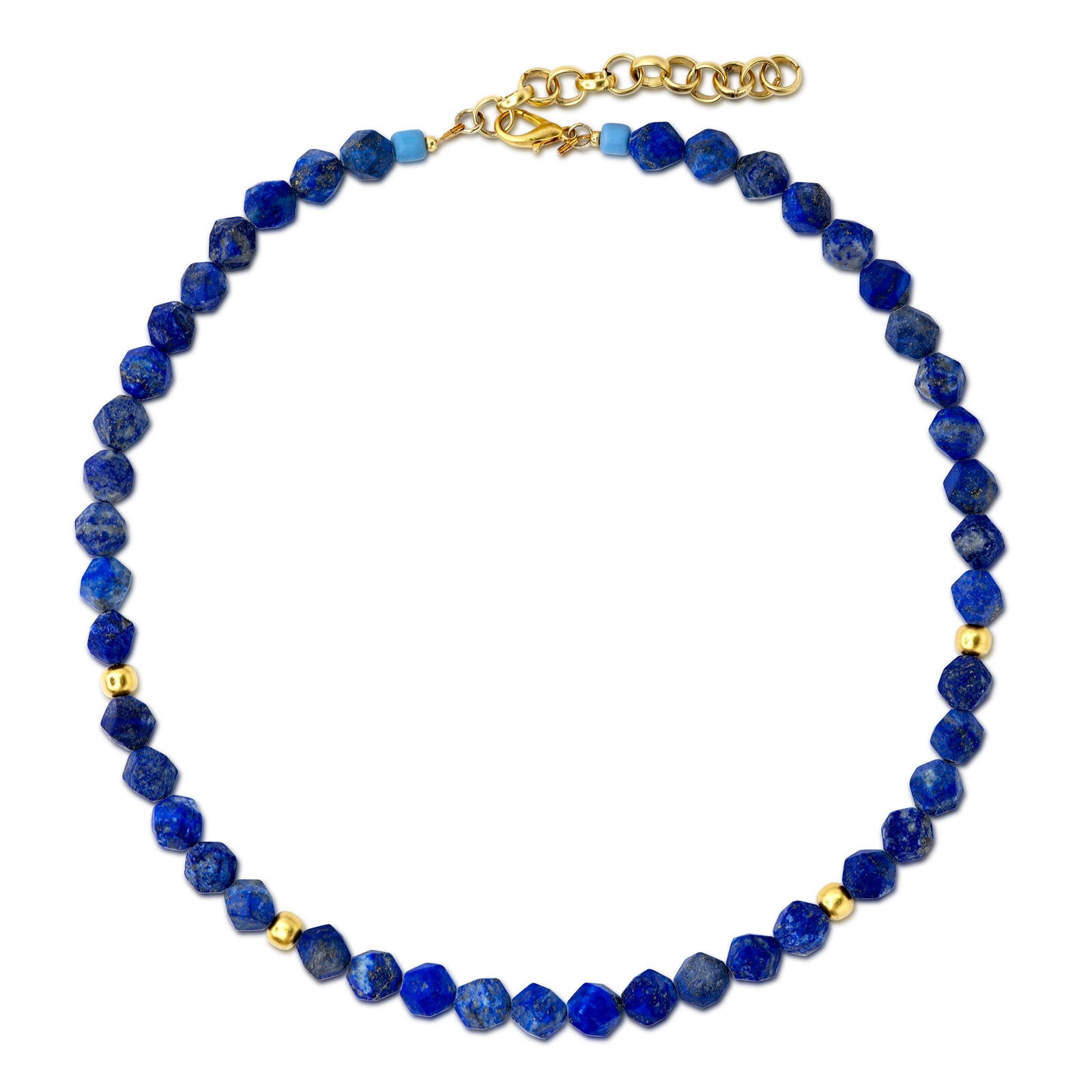 Beaded Lapis Lazuli Princess Necklace: Title:Beaded Lapis Lazuli Princess Necklace Description:This necklace is a testament to boldness and uniqueness, inviting you to embrace the refined elegance it exudes. Feel its transformative presenc