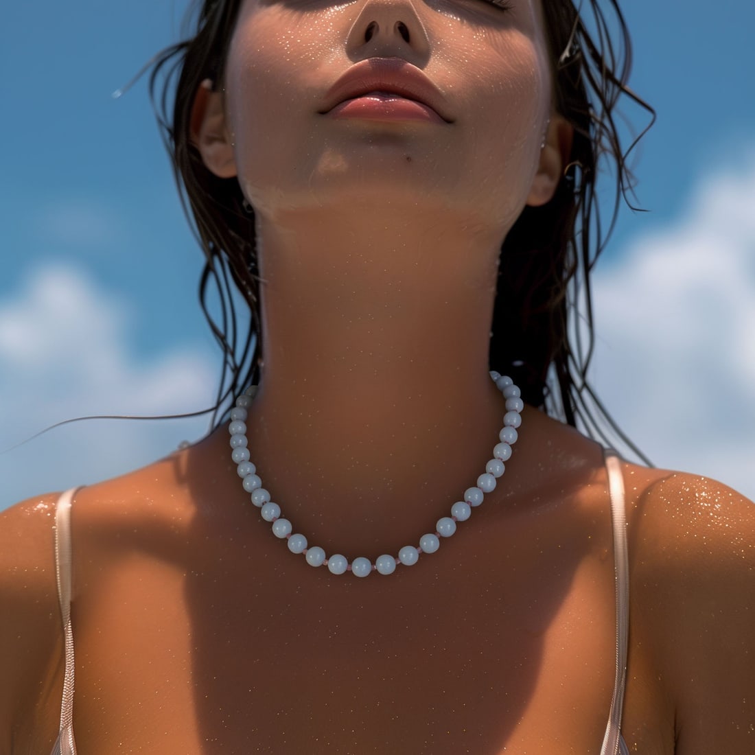 Angelite Tourmaline Necklace - 2