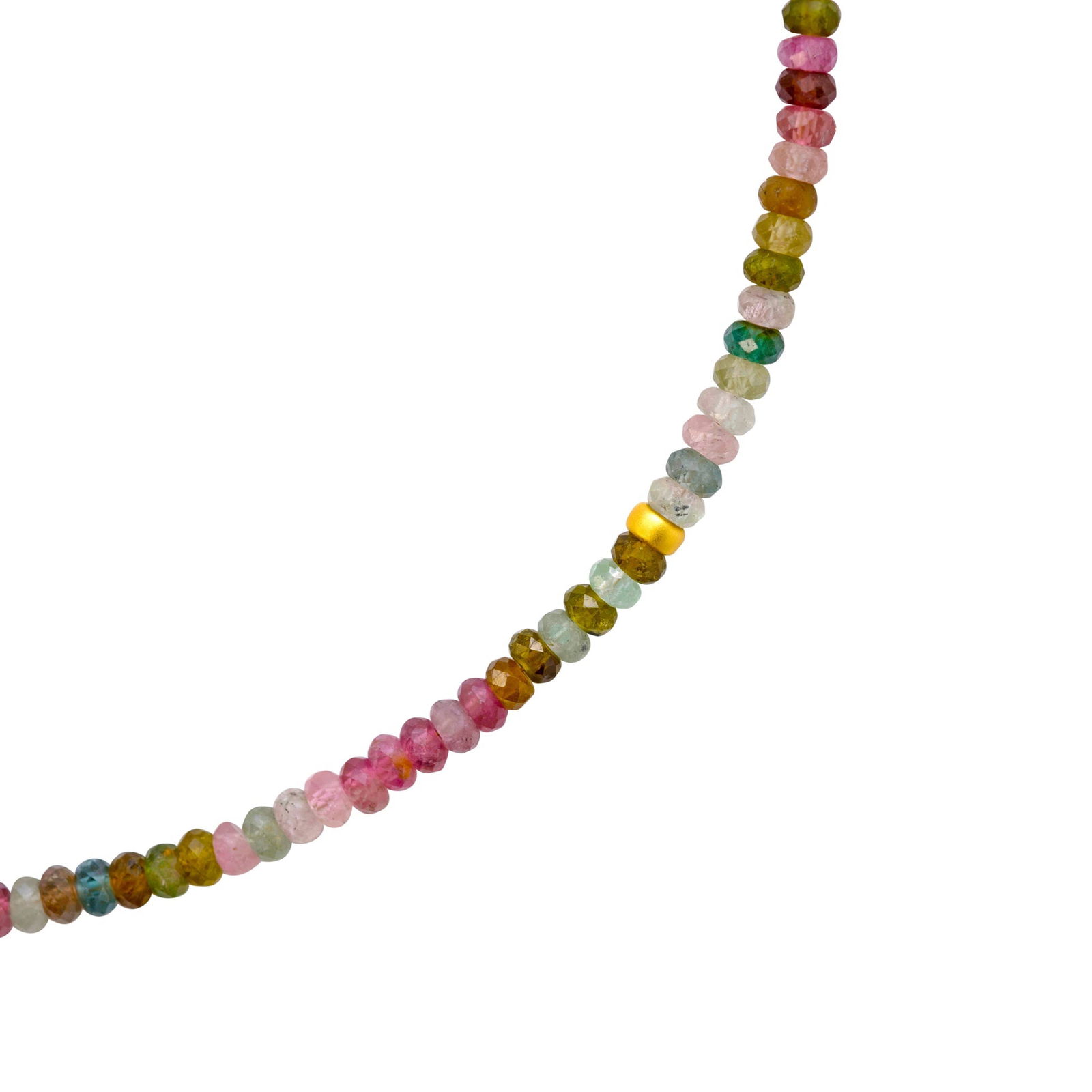 Birthstone October Watermelon Tourmaline Necklace 14K Gold - 3