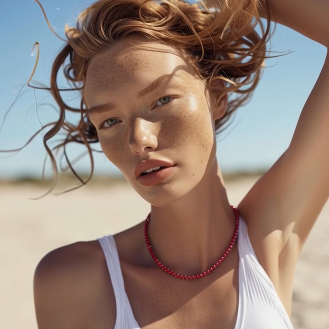 Jumbo Ruby Green Agate Necklace 14K Gold - 9