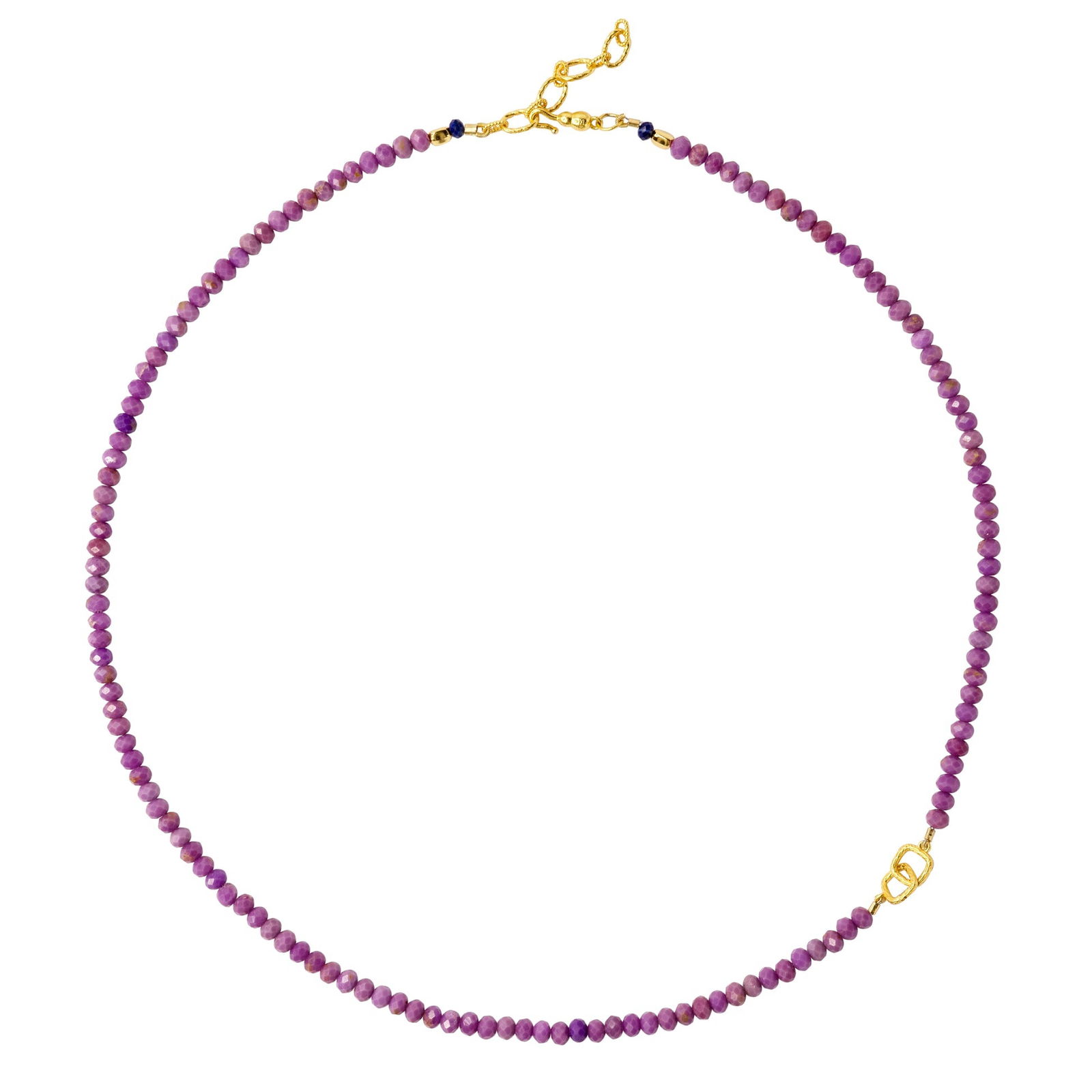 Phosphosiderite Necklace: Title:Phosphosiderite Necklace Description:Embrace serenity with the Phosphosiderite Necklace, a delicate strand of faceted gemstones in soft violet hues. Known for its calming energy, phosphosiderite