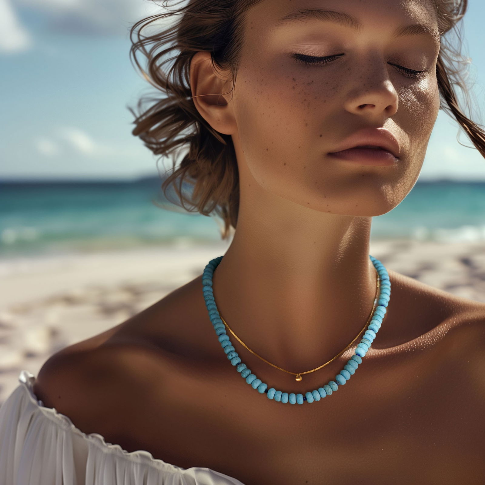 Turquoise Lapis Necklace - 2