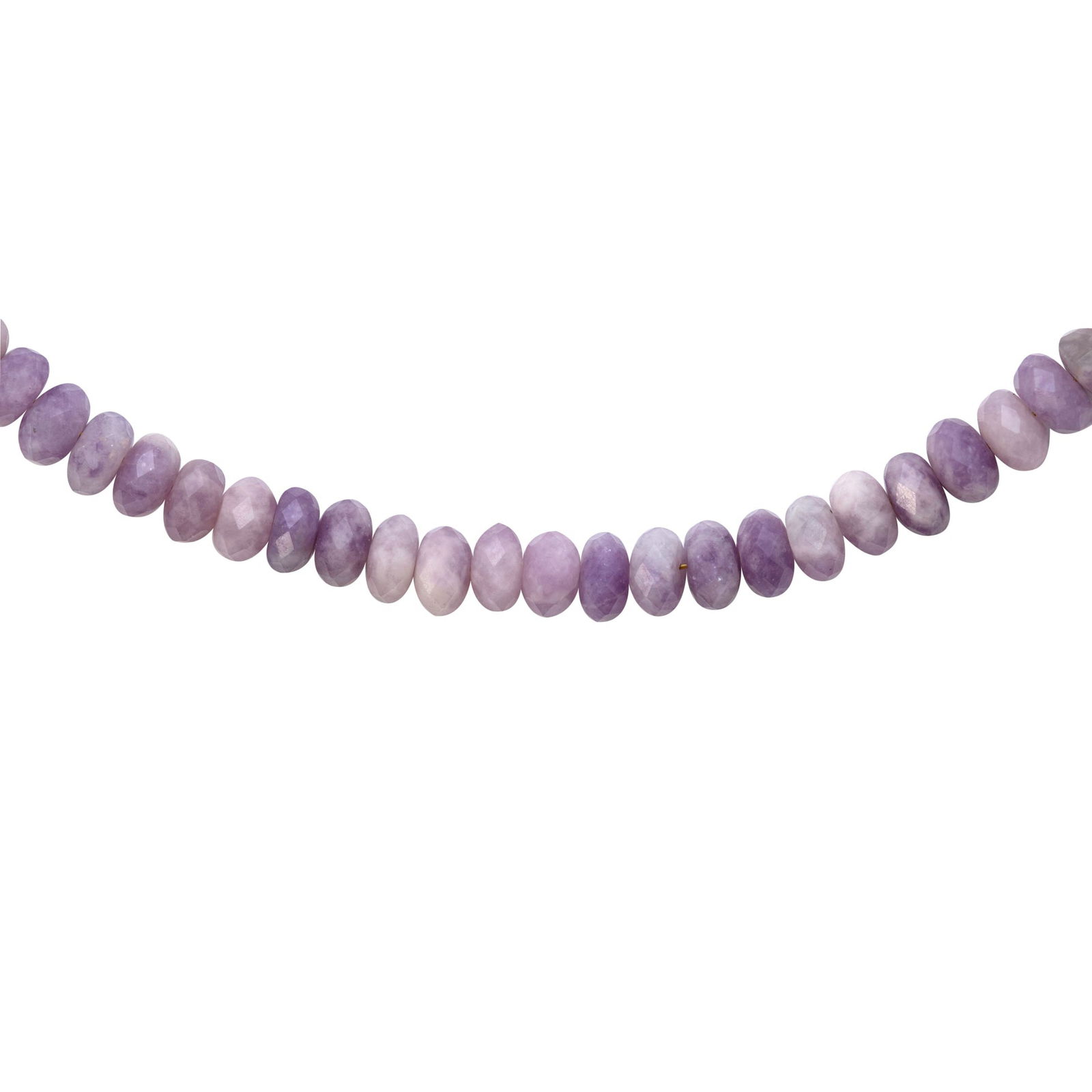 Kunzite Aquamarine Lapis Half Moon Necklace - 5