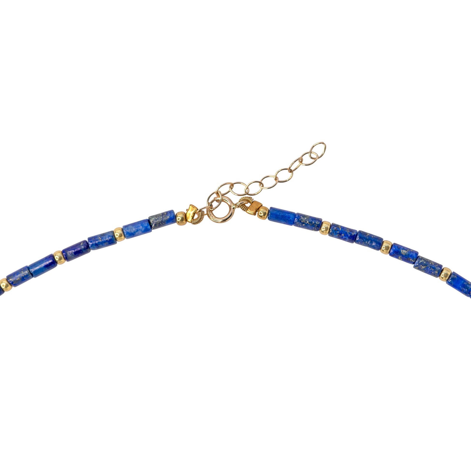 Tiny Lapis Lazuli Tube Princess Necklace - 4
