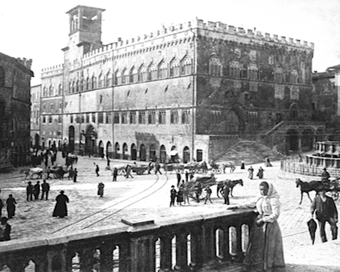 1908, Palazzo del Municipio (Town Hall), Perugia, Itally.: Title: 1908, Palazzo del Municipio (Town Hall), Perugia, Itally. Artist/Source: H.C. WHITE CO. Original Date: SEE TITLE Dimensions: 10X8 Description: || UNITED STATES SHIPPING ONLY! || This lot is a D