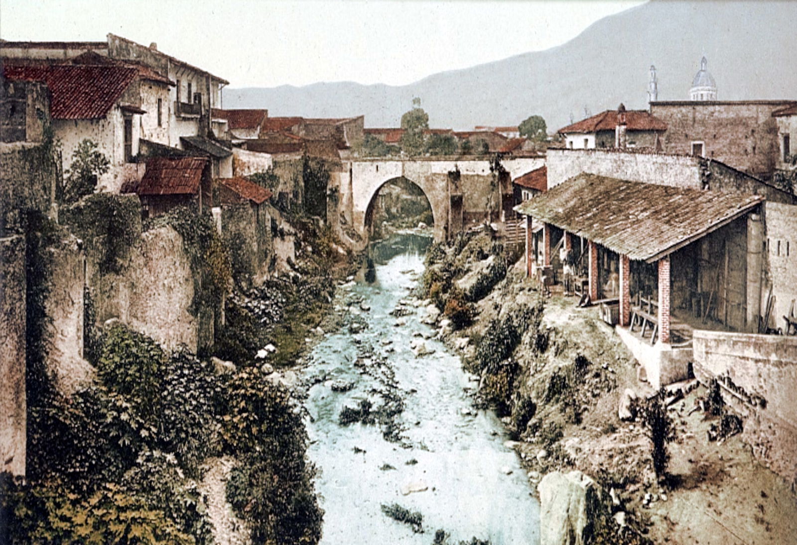1884, Mexico, view from bridge, Orizaba: Title: 1884, Mexico, view from bridge, Orizaba Artist/Source: WILLIAM HENRY JACKSON Original Date: SEE TITLE Dimensions: 13X19 Description: || UNITED STATES SHIPPING ONLY! || This lot is a Dye Based P
