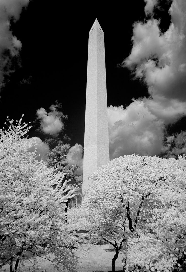 RARE 19X13" INFRA-RED PHOTOGRAPH OF WASHINGTON MONUMENT, WASHINGTON D.C.: Title: RARE 19X13" INFRA-RED PHOTOGRAPH OF WASHINGTON MONUMENT, WASHINGTON D.C. Artist/Source: CAROL HIGHSMITH Original Date: UNKNOWN Dimensions: 19X13 Description: || UNITED STATES SHIPPING ONLY! ||