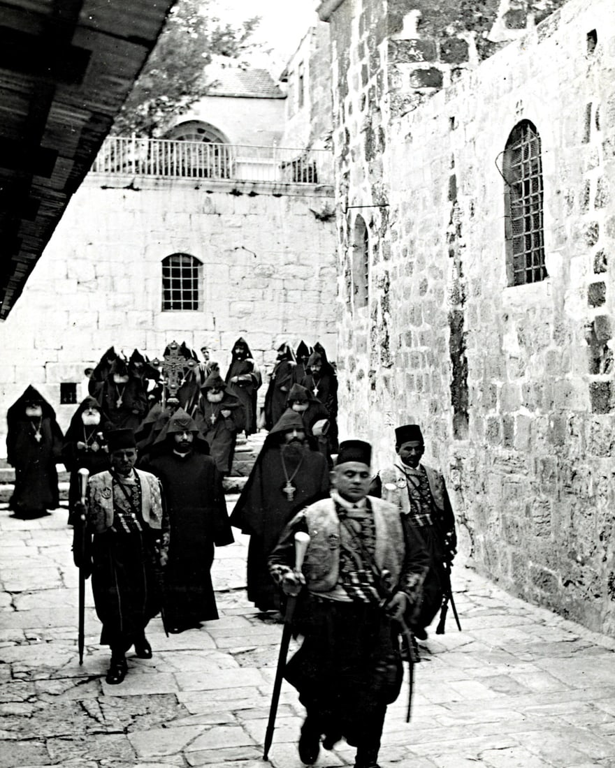 Palm Sunday, Armenian Patriarch's Entry Into Basilica: Title: Palm Sunday, Armenian Patriarch's Entry Into Basilica Artist/Source: MATSON PHOTO SERVICE Original Date: UNKNOWN Dimensions: 8X10 Description: || UNITED STATES SHIPPING ONLY! || This lot is a D