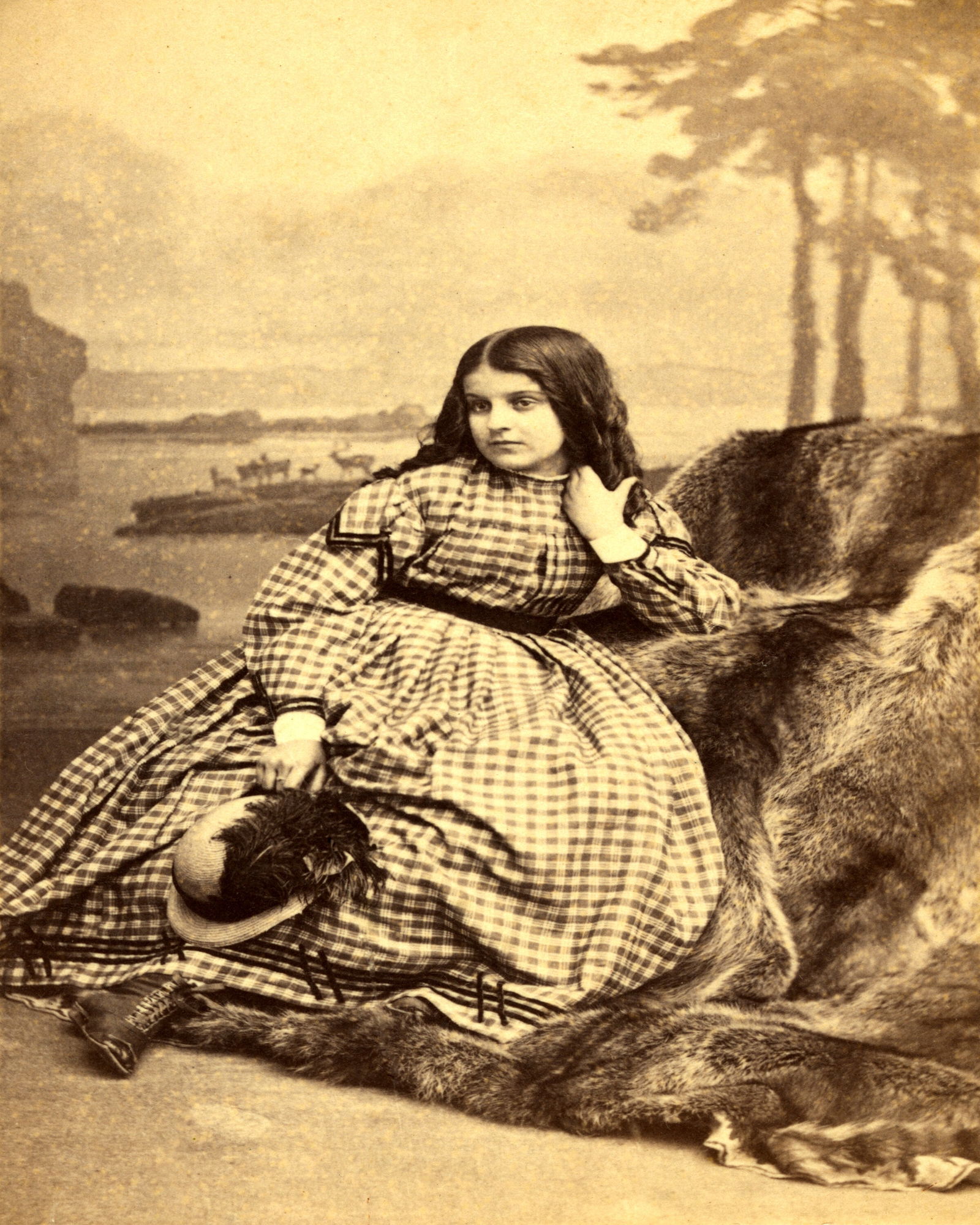 REBECCA, SLAVE GIRL OF NEW ORLEANS ON BEARSKIN: Title: REBECCA, SLAVE GIRL OF NEW ORLEANS ON BEARSKIN Artist/Source: UNKNOWN Original Date: UNKNOWN Dimensions: 8X10 / 10X8 ACCORDINGLY Description: || UNITED STATES SHIPPING ONLY! || This lot is a Dy