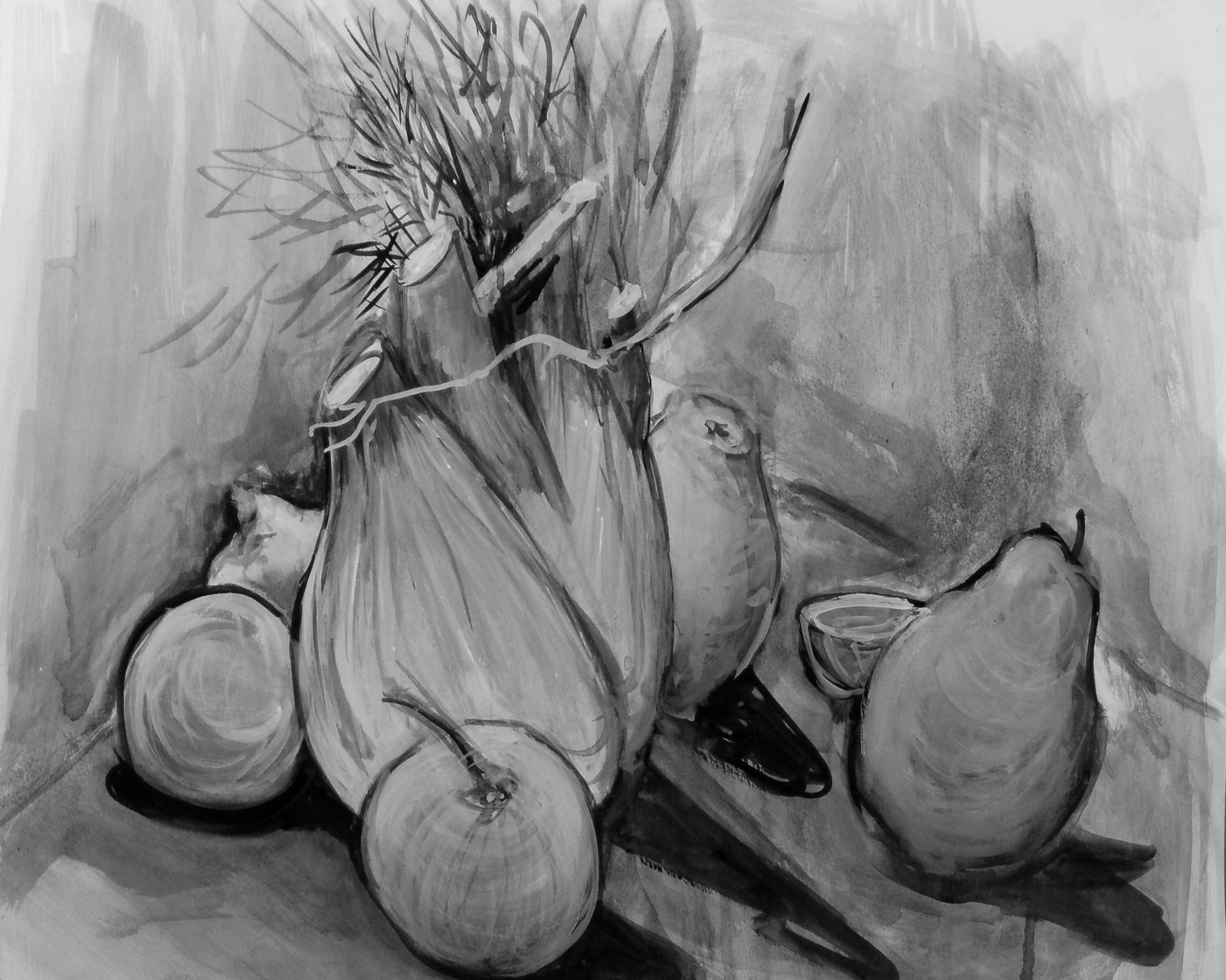 B&W PHOTOGRAPH_AFTER GOUACHE DRAWING: Title: B&W PHOTOGRAPH_AFTER GOUACHE DRAWING Artist/Source: DONNA FRIEDSON Original Date: UNKNOWN Dimensions: 8X10 / 10X8 ACCORDINGLY Description: || UNITED STATES SHIPPING ONLY! || This lot is a Dye B