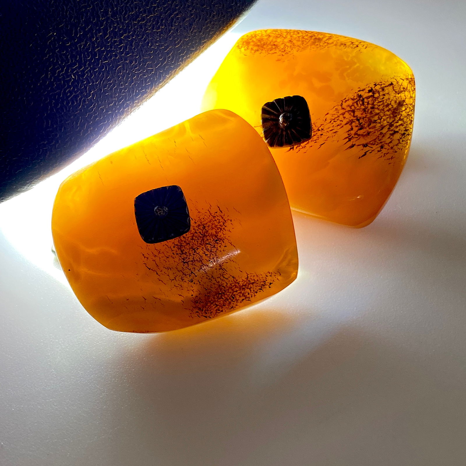 Antique Amber Cufflinks - 6