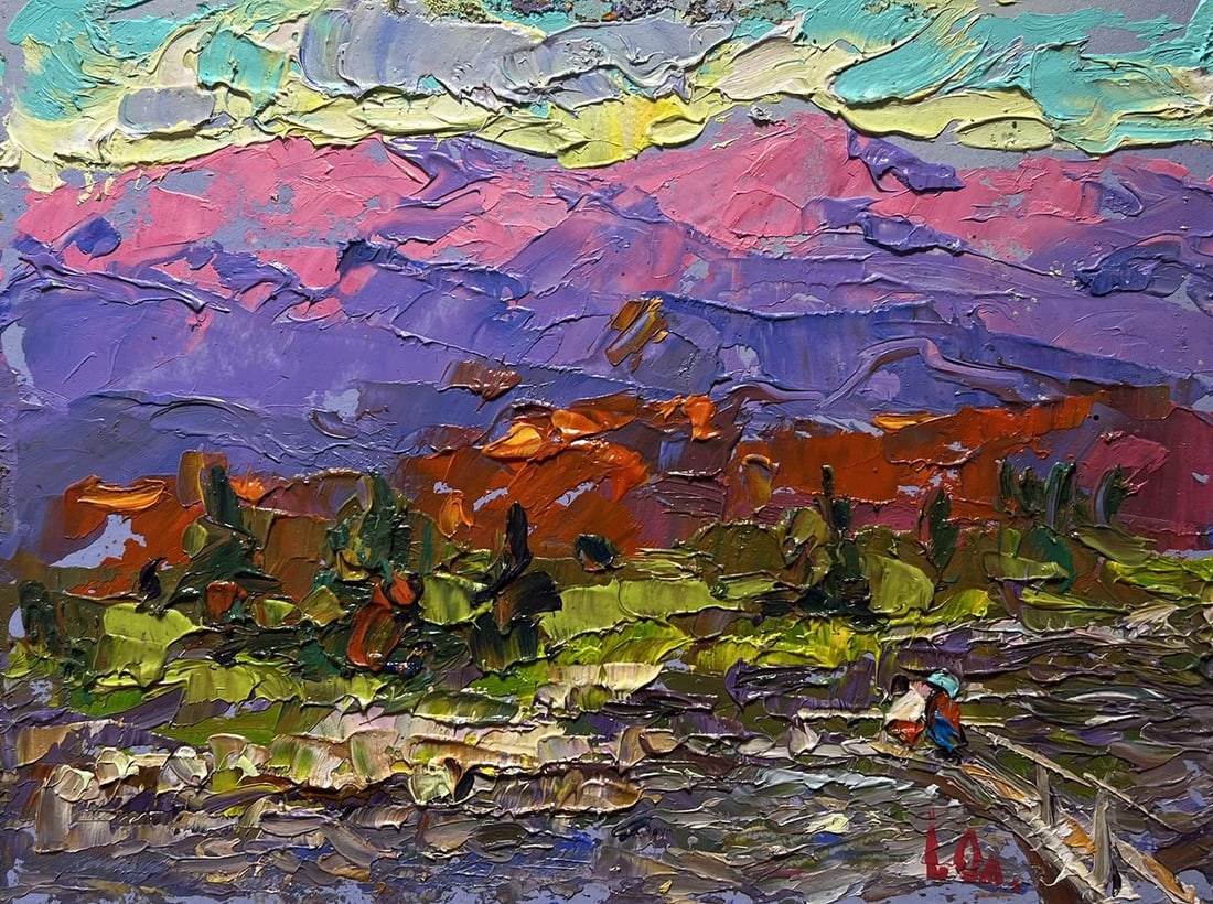 Oil painting Fresh mountain stream Alex Kalenyuk (1 of 10)