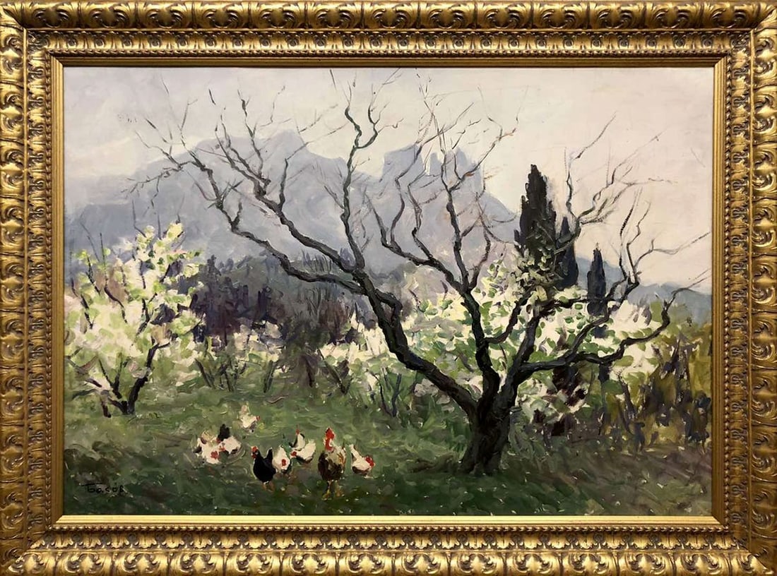 Oil painting Spring in Alupka Basov Yakov Alexandrovich: Title: Oil painting Spring in Alupka Basov Yakov Alexandrovich Description: №GS 251 *** ABOUT THIS PAINTING *** * TITLE: "Spring in Alupka" * ARTISTS: Basov Yakov Alexandrovich * SIZE: 70x100 cm