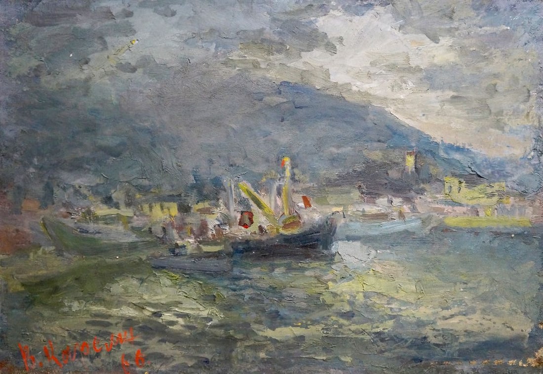 Oil painting In the storm Karelin Vyacheslav Dmitrievich: Title: Oil painting In the storm Karelin Vyacheslav Dmitrievich Description: №Vern 895 *** ABOUT THIS PAINTING *** * TITLE: "In the storm" * ARTISTS: Karelin Vyacheslav Dmitrievich * SIZE: 80x55