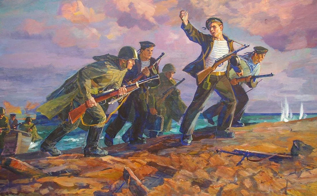 Oil painting Fight Parhet Petr Panteleimonovich (1 of 8)