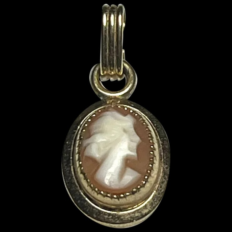 Vintage 12k GF Mini Cameo Pendant (1 of 5)