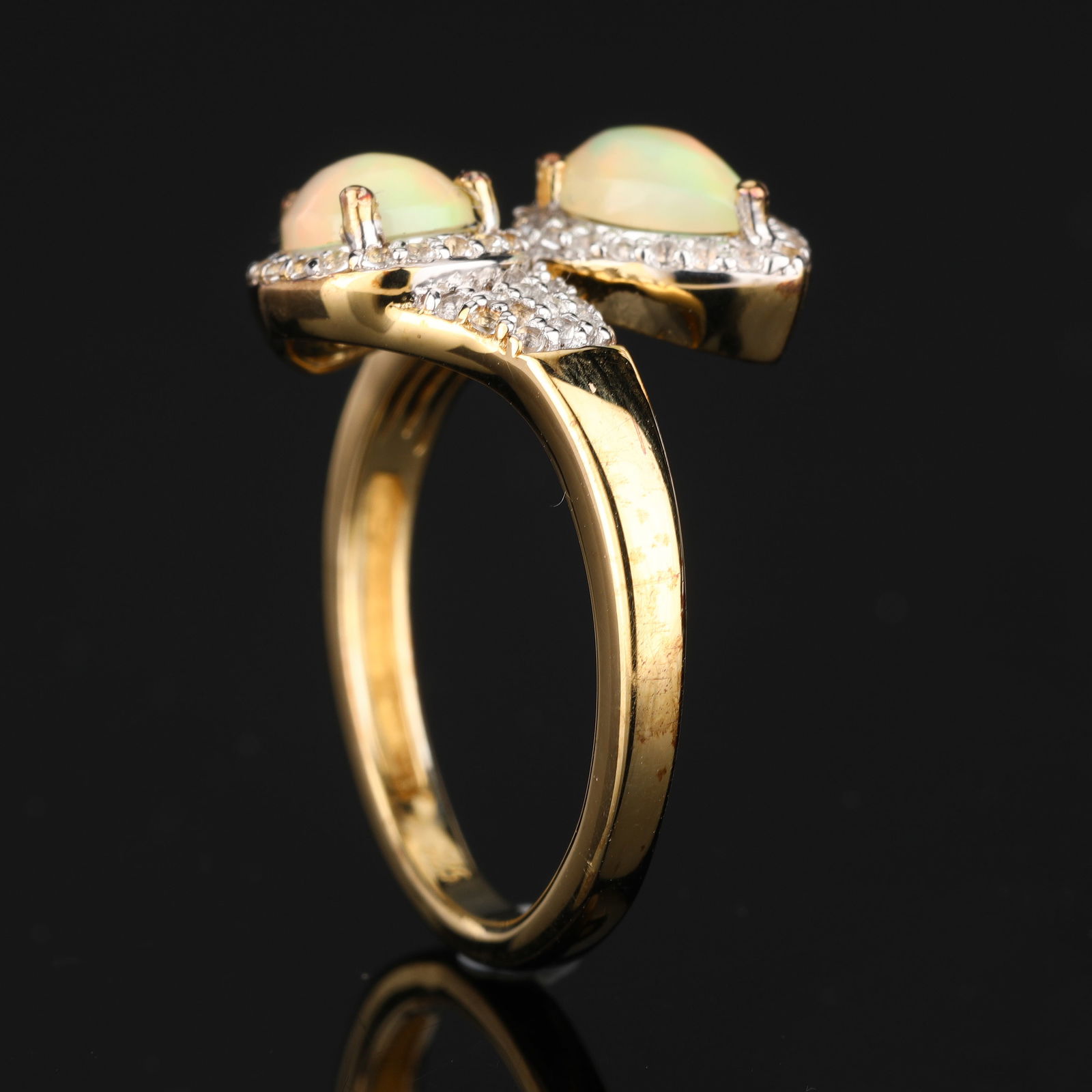 Ring: Ethiopian Opal CAB Pears 7x5mm (1 of 5)