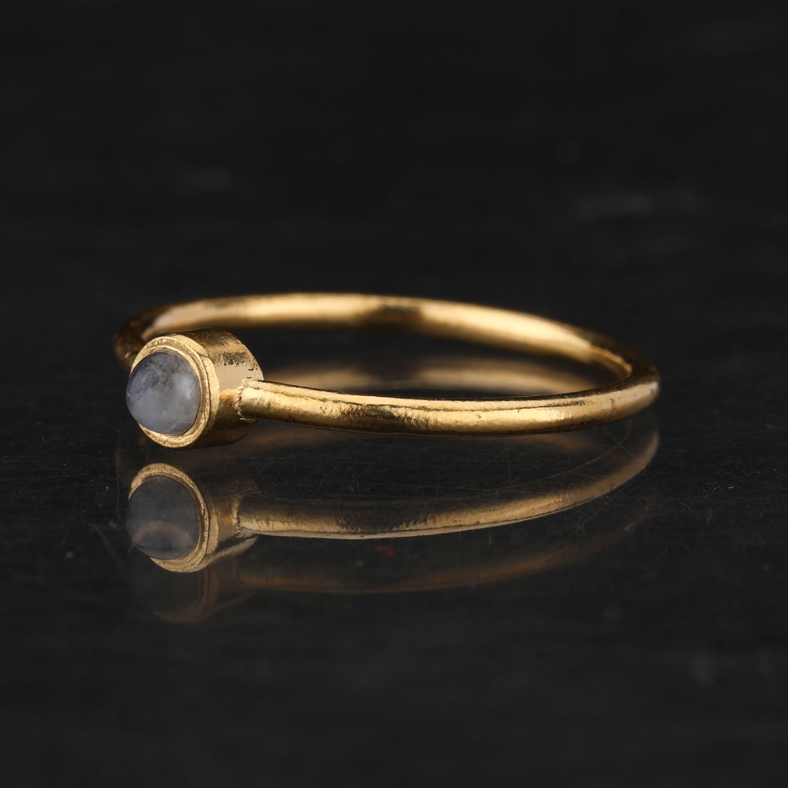 Ring: Labradorite CAB Round 3.00mm - 3