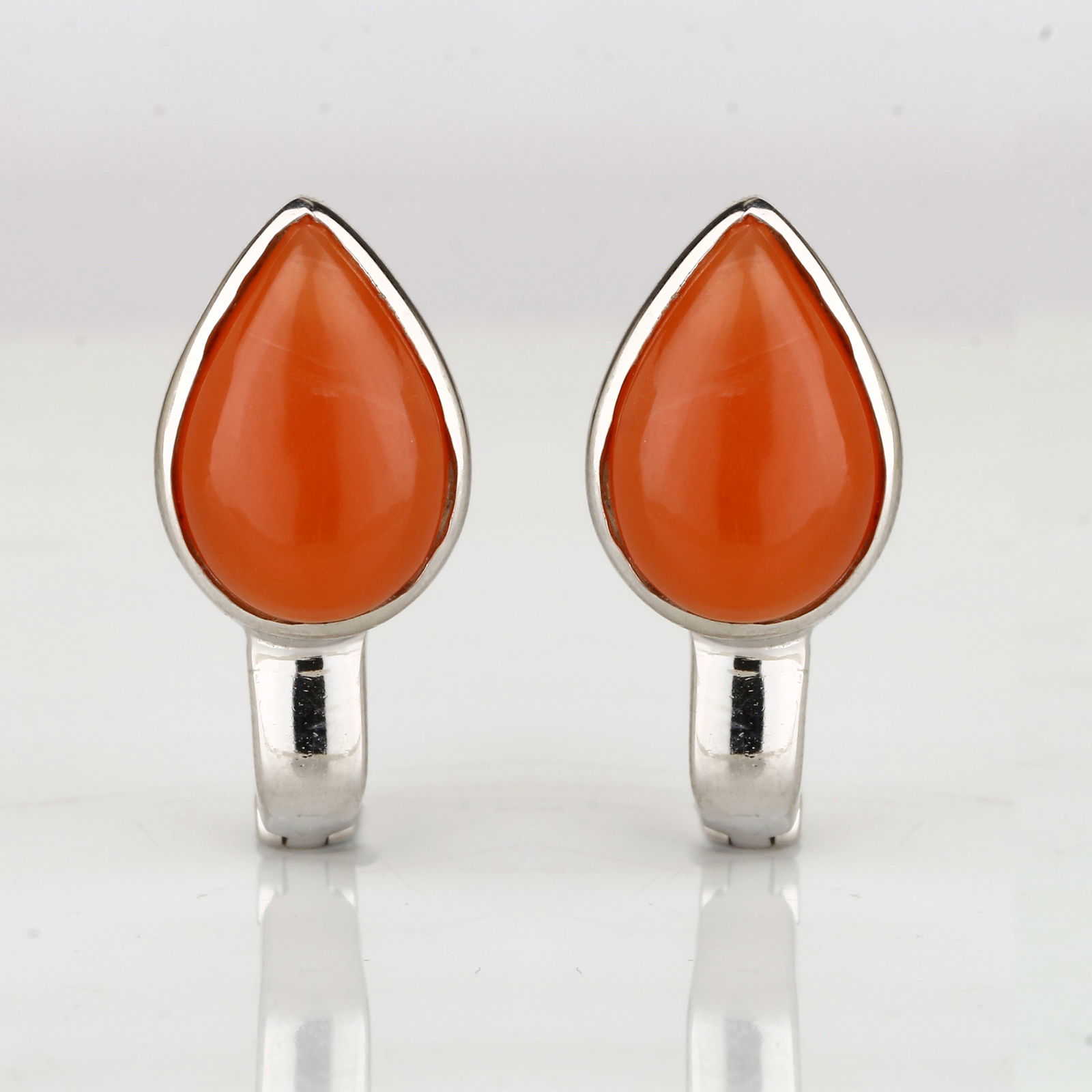 Ring: Peach Moonstone CAB Pears 12x8mm - 3