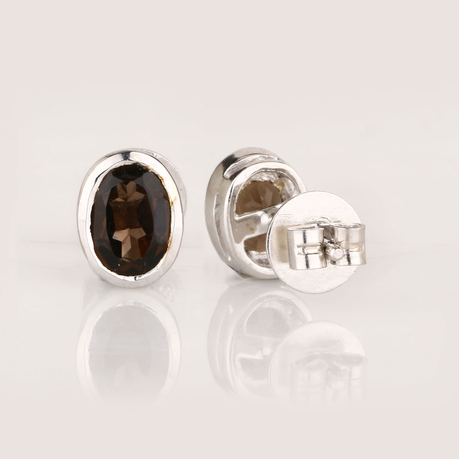 Ring: Smoky Quartz Oval 7x5mm - 4