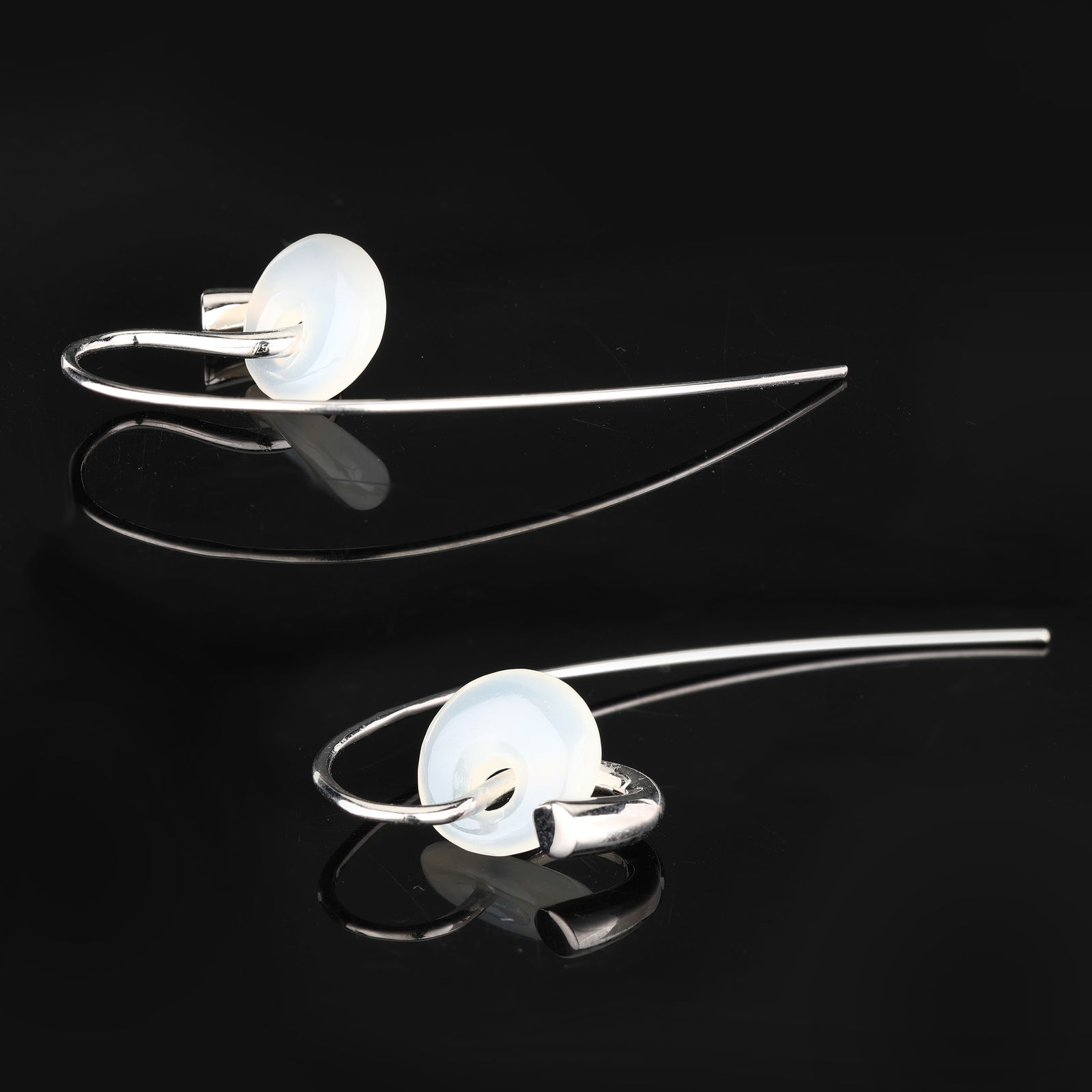 Ring: White Agate Size As Per Below image - 1Pcmm - 3