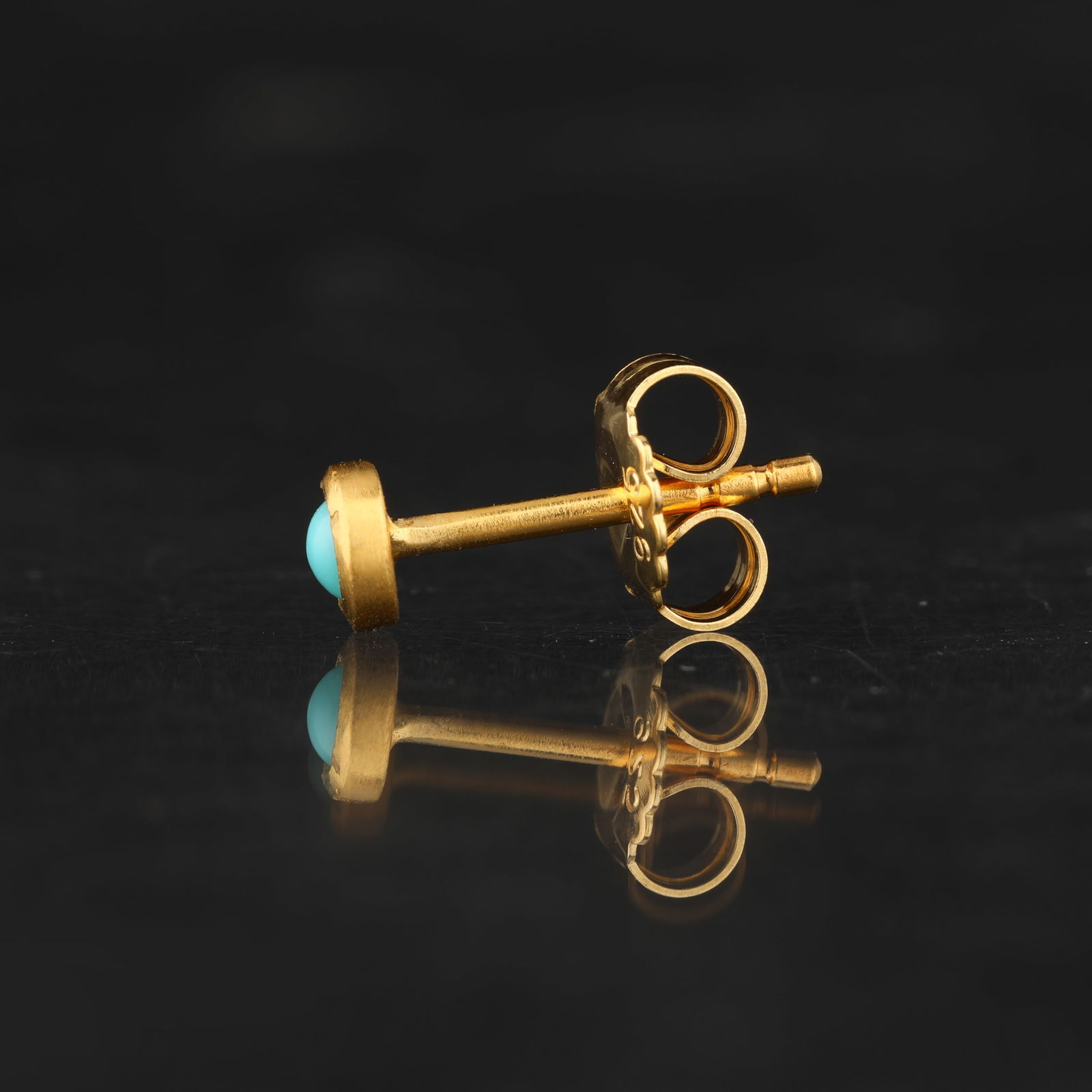 Ring: Turquoise CAB Round 3.00mm - 4