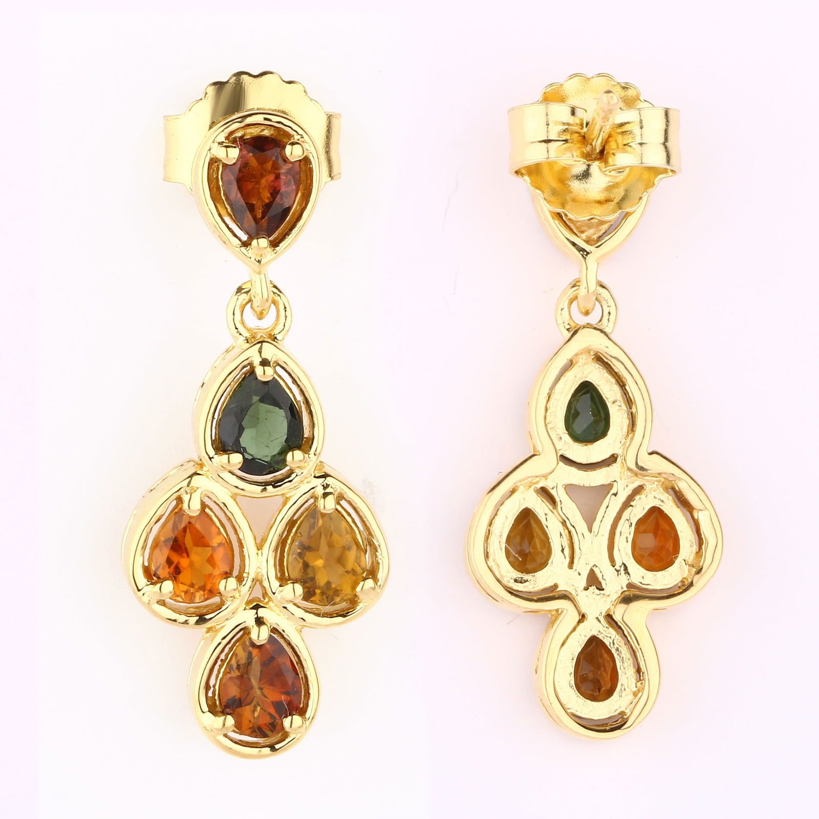 Ring: Pink Tourmaline Pears 4x3mm